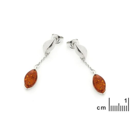 Boucles d’oreilles ambre et argent – Image 2