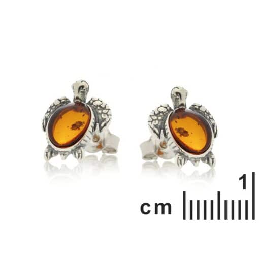 Boucles d’oreilles tortue ambre – Image 2