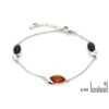 Bracelet ambre multicolore et argent – Image 2