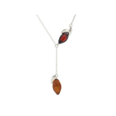 Collier ambre multicolore