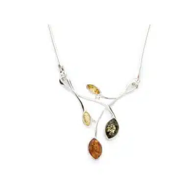 Collier ambre multicolore