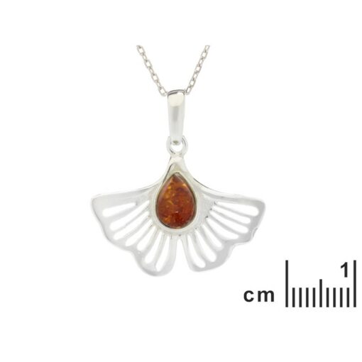 Pendentif ambre Ginkgo – Image 2