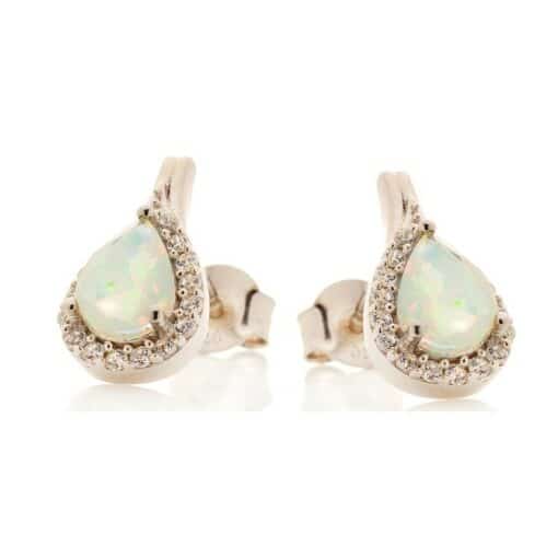 Boucles d’oreilles opale et oxyde