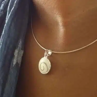 Pendentif Oeil de Sainte Lucie et argent