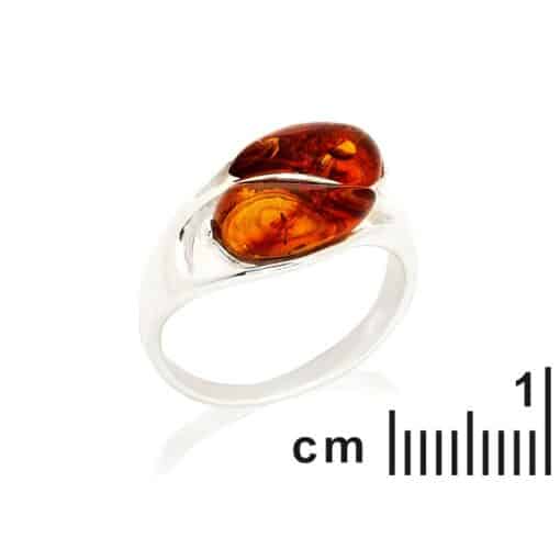 Bague ambre et argent – Image 2
