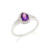 Bague améthyste et oxyde