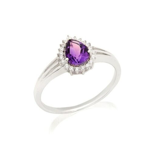 Bague améthyste et oxyde