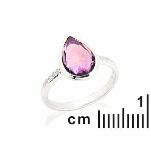 Bague améthyste et oxyde – Image 2