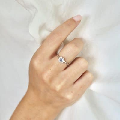 Bague tanzanite et oxyde - 58