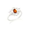 Bague ambre lotus