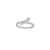 Bague serpent argent rhodié et oxydes