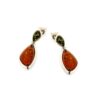 Boucles d’oreilles ambre bicolore