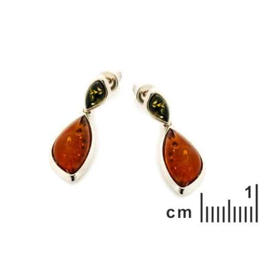 Boucles d’oreilles ambre bicolore – Image 2