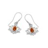 Boucles d’oreilles lotus ambre