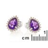 Boucles d’oreilles améthyste et oxyde – Image 2