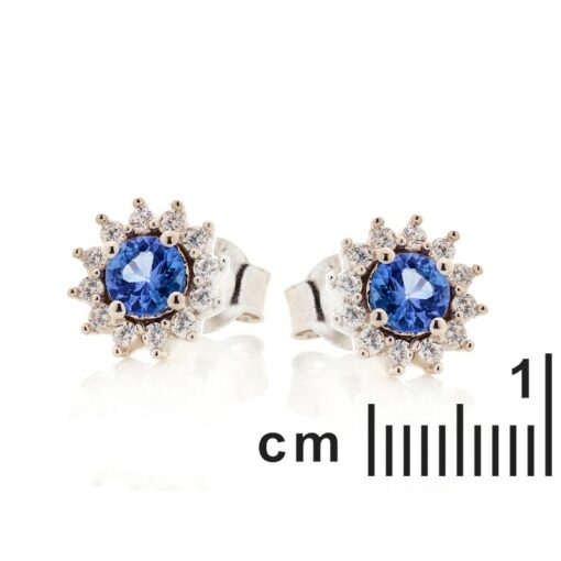 Boucles d’oreilles tanzanite et oxyde – Image 2