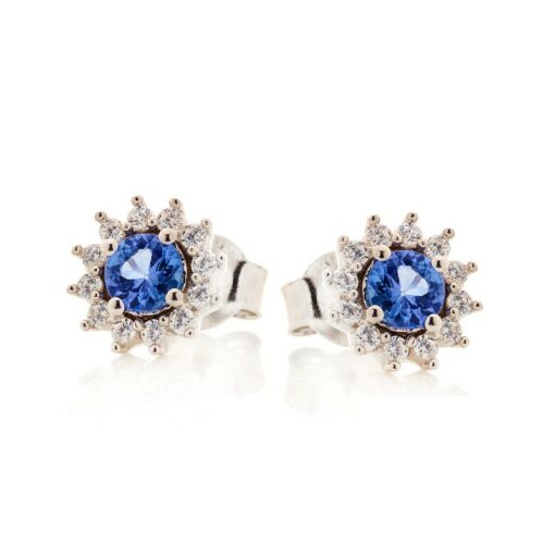 Boucles d’oreilles tanzanite et oxyde