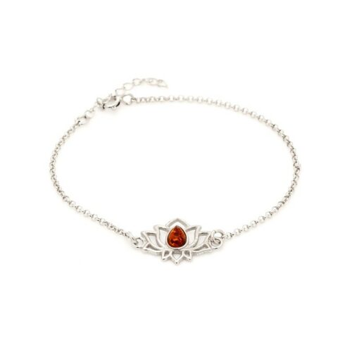 Bracelet ambre lotus