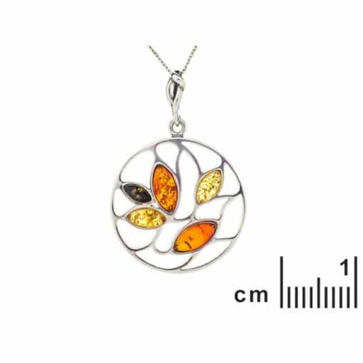 Grand pendentif ambre multicolore – Image 2