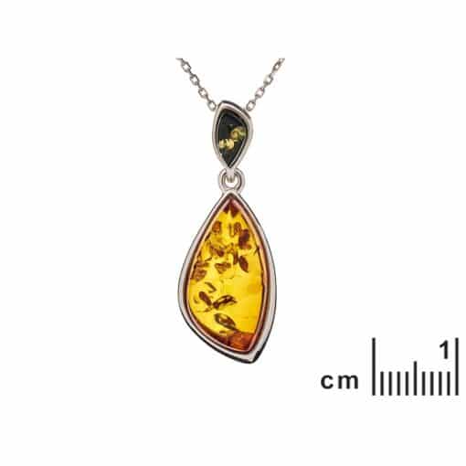Pendentif ambre bicolore – Image 2