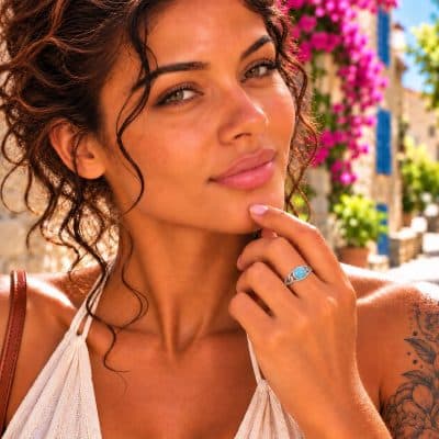 Bague larimar - Belkis