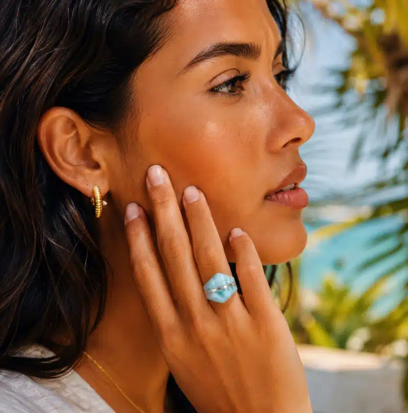 Bague larimar - Santo Domingo