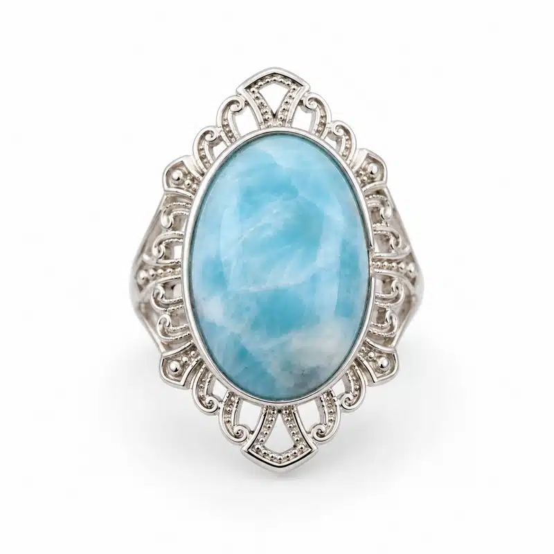 Bague larimar - Esmeralda
