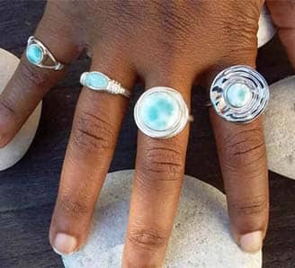 Bague en larimar et argent, un très bon choix