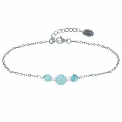 Bracelet larimar et argent