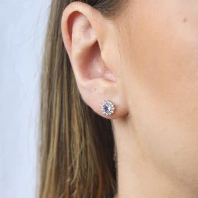Boucles d’oreilles tanzanite et oxyde