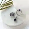 Pendentif améthyste et oxyde de zirconium – Image 2