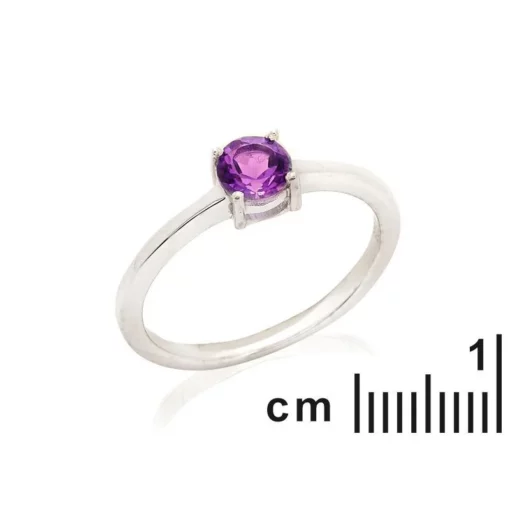Bague améthyste et argent rhodié – Image 2
