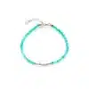 Bracelet amazonite facettée et argent rhodié