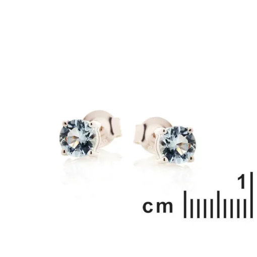 Clous d'oreilles aigue-marine – Image 2