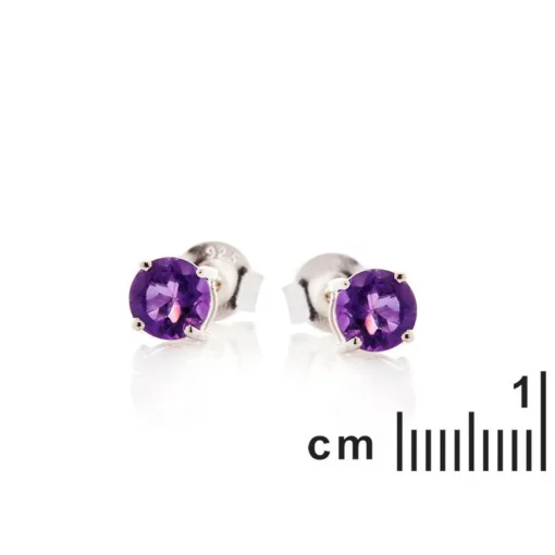 Clous d’oreilles améthyste – Image 2