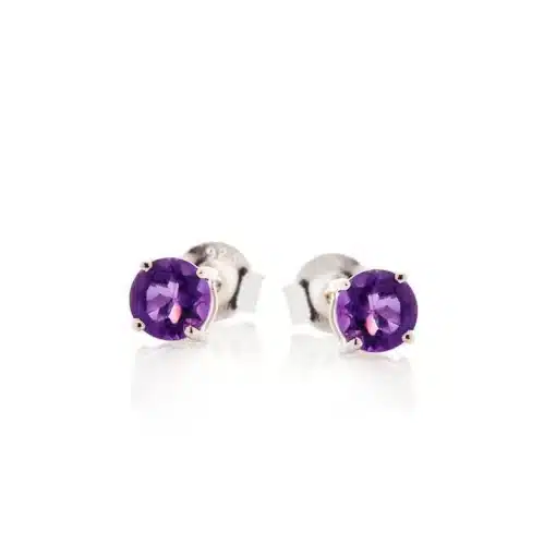 Clous d’oreilles améthyste
