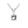 Pendentif aigue-marine rond