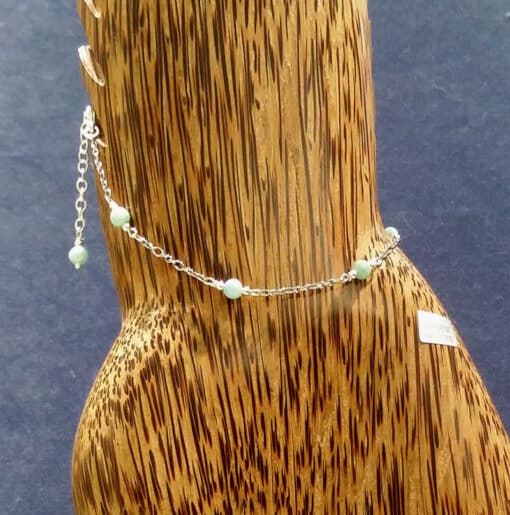 Chaîne de cheville larimar et argent – Image 2