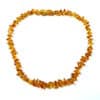 Collier enfant en ambre baroque cognac