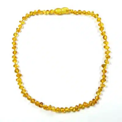 Collier enfant en ambre miel