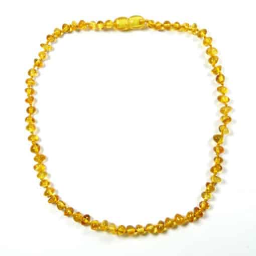 Collier enfant en ambre miel