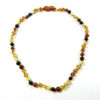 Collier enfant en ambre multicolore
