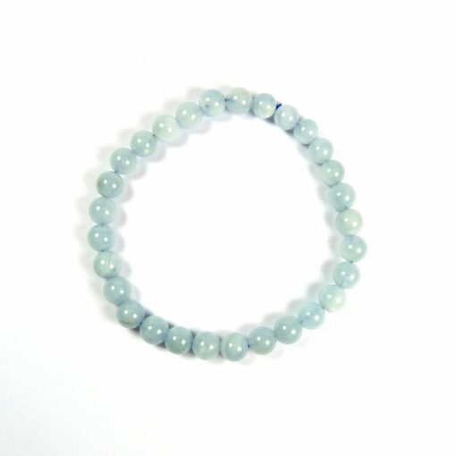 Bracelet aigue-marine 6 mm – Image 2