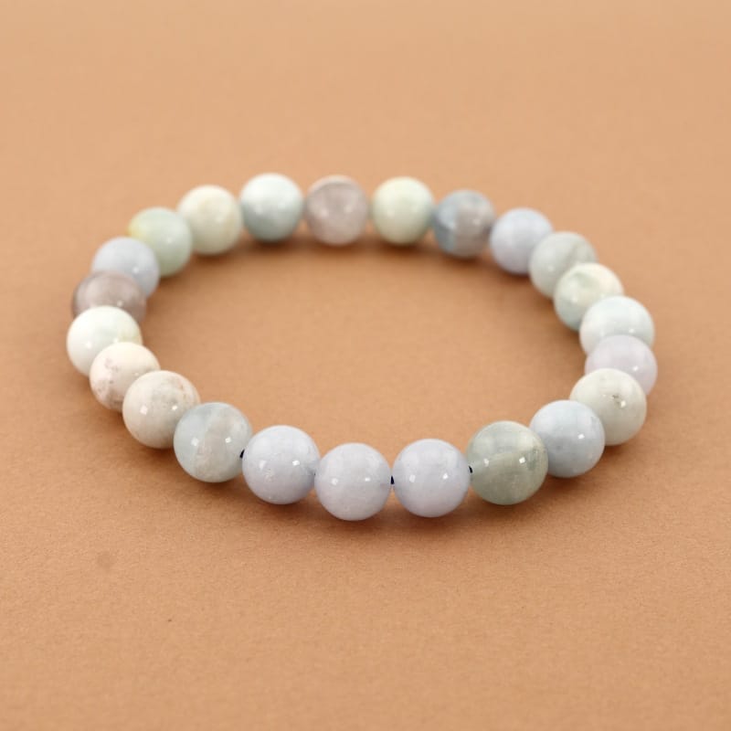 Bracelet aigue-marine 8 mm