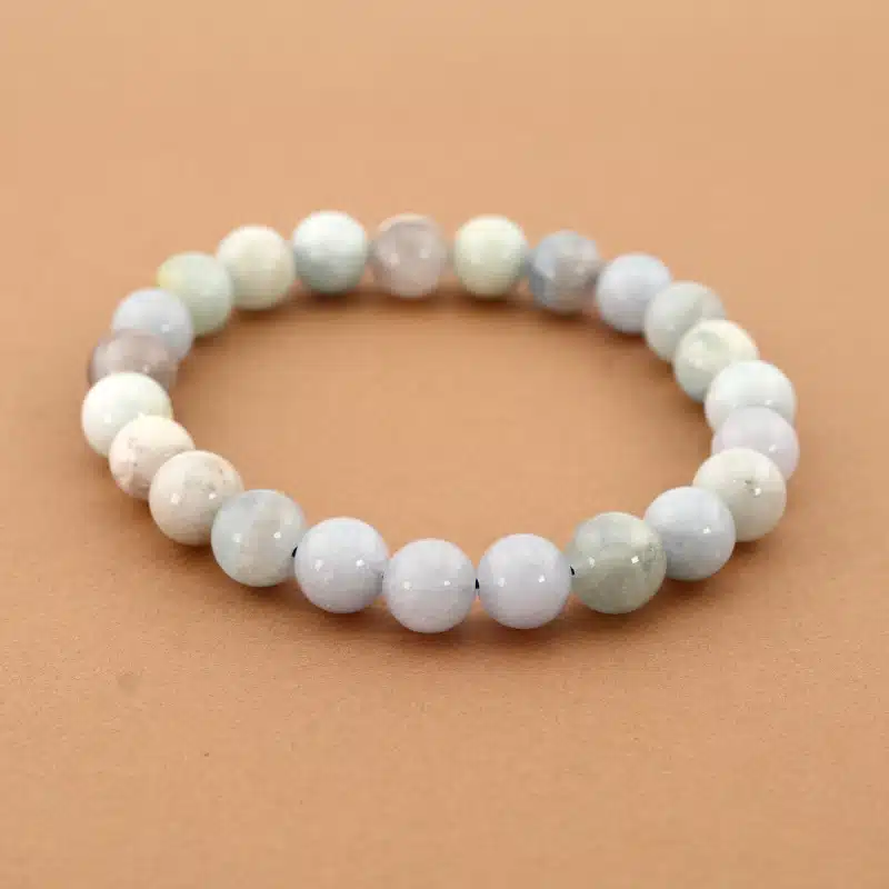 Bracelet aigue-marine 8 mm