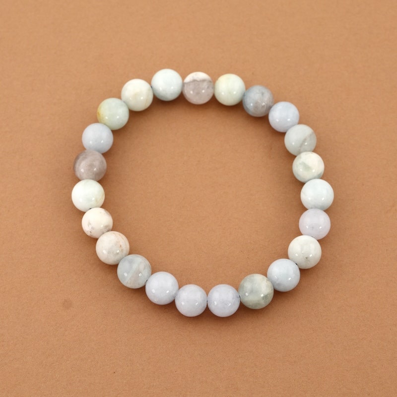 Bracelet aigue-marine 8 mm – Image 2