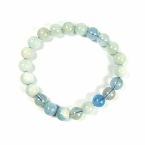 Bracelet aigue-marine 8 mm – Image 2