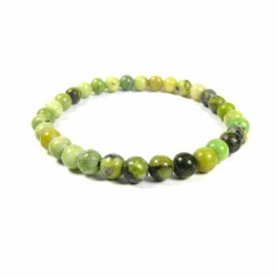 Bracelet chrysoprase citron 6 mm