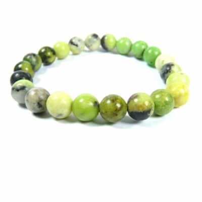 Bracelet chrysoprase citron 8 mm
