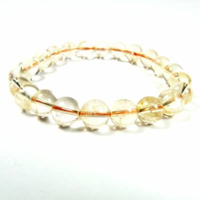 Bracelet citrine naturelle 8 mm